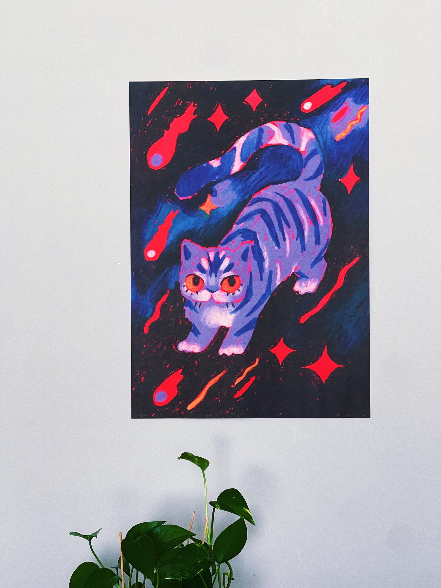Space Tabby by Phoebe Dee – Limited Edition A2 Museum-Quality Print